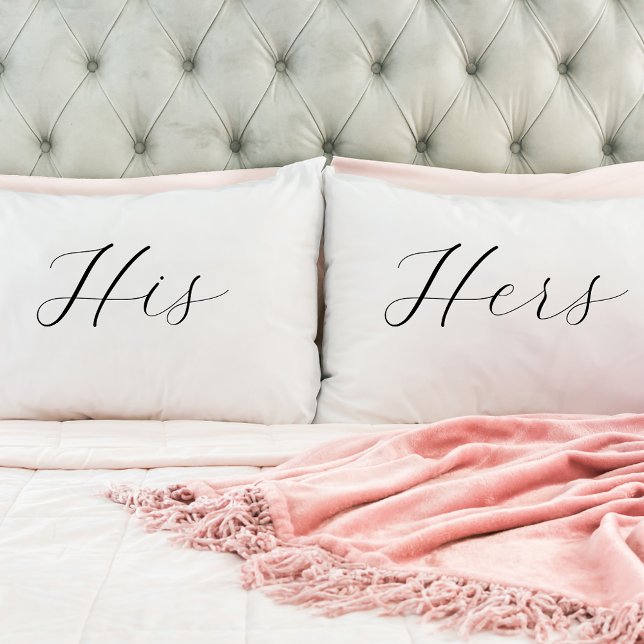 Housse D'oreillers Son, Son Élégant Script Romantique (Créateur téléchargé)