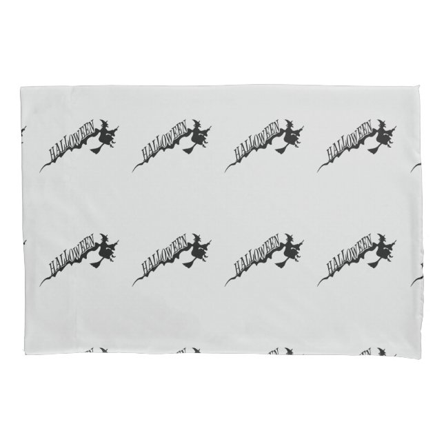 Housse D'oreillers Sorcière effrayante à cheval Halloween Thunder_Cov (devant)