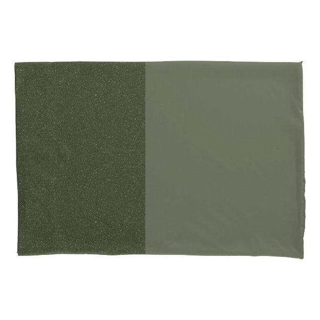 Housse D'oreillers Split Moss Green Pillowcase - Personnalisable (devant)