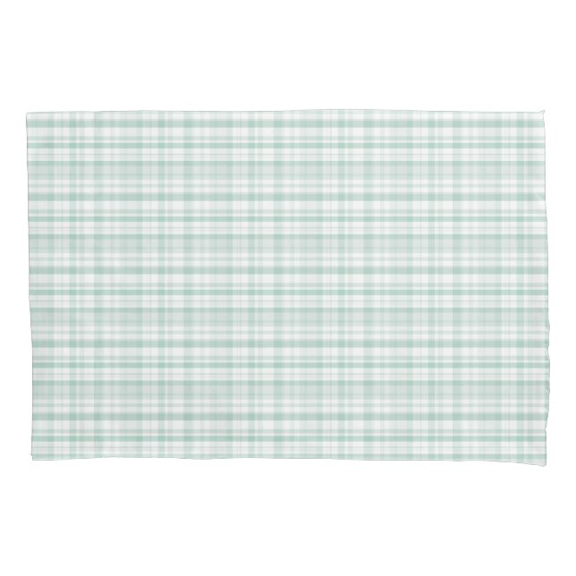 Housse D'oreillers Standard Plaid à la menthe Pastel souple (devant)