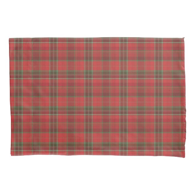 Housse D'oreillers Standard rouge et vert Plaid (devant)