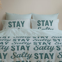 Stay Salty | Reversible Coastal Teal Surf Graphic