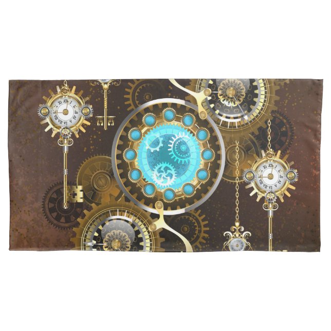 Housse D'oreillers Steampunk Rusty Background (devant)