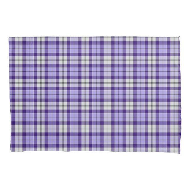 Housse D'oreillers Strathclyde Scotland District Tartan Purple Plaid (devant)