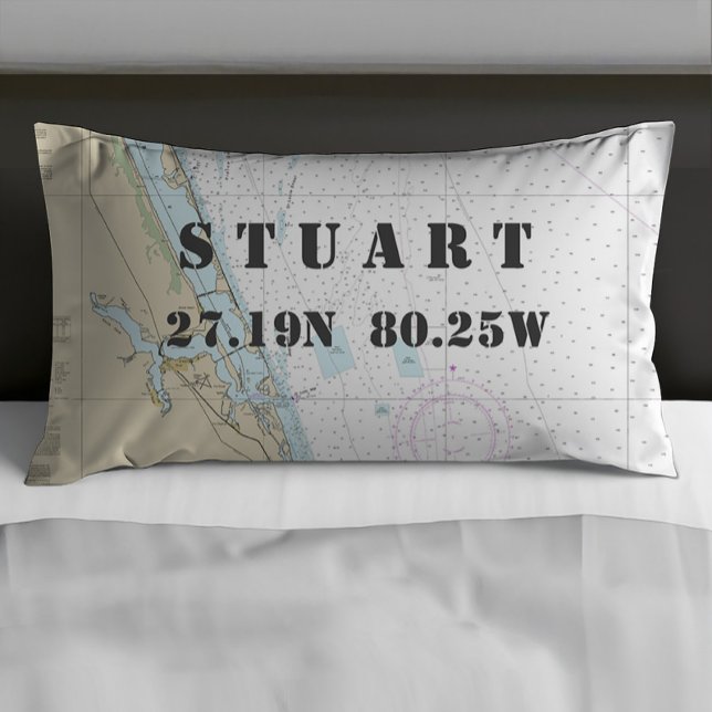 Housse D'oreillers Stuart FL Authentic Graphique Nautique ⚓ 🌊 (Créateur téléchargé)