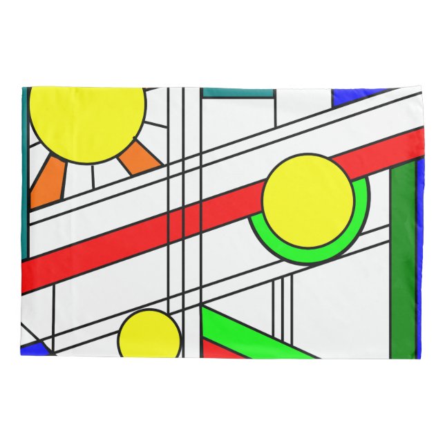 Housse D'oreillers Style moderne en verre de trait (Dos)