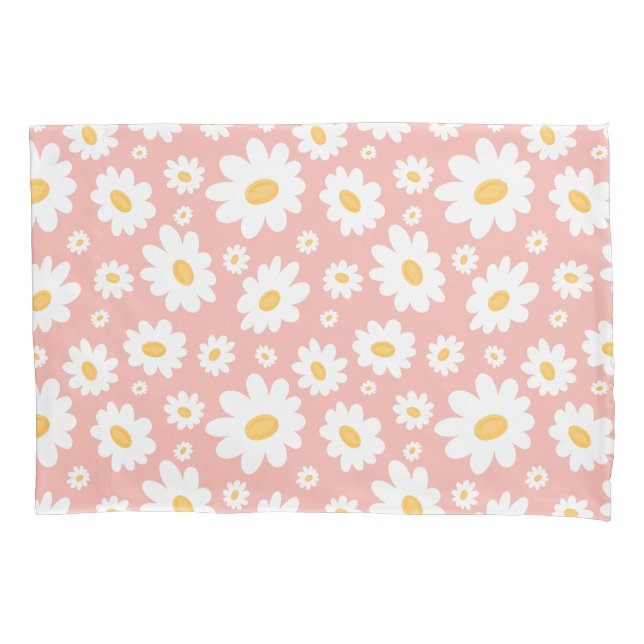 Housse D'oreillers Super Blush Boho Daisy Floral Garden Motif (devant)