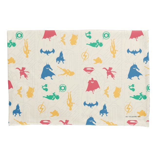 Housse D'oreillers Super Pets & Justice League Motif Silhouette (devant)