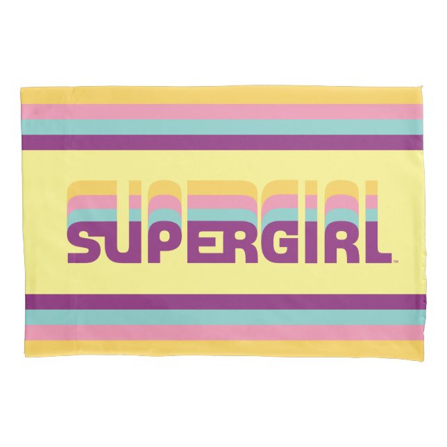 Housse D'oreillers Supergirl Retro Colorshift Graphic (devant)