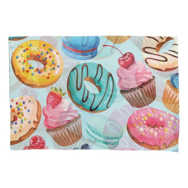 Housse D'oreillers Sweet Sweet Sweets : Motif de Delight. (devant)