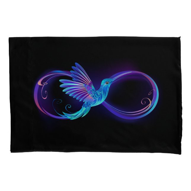 Housse D'oreillers Symbole de Neon Infinity par Glowing Hummingbird (devant)