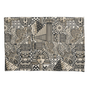 Housse D'oreillers Symboles historiques anciens Style de tatouage