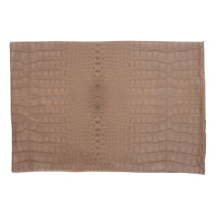Housse D'oreillers Tan Alligator Texture Imprimer