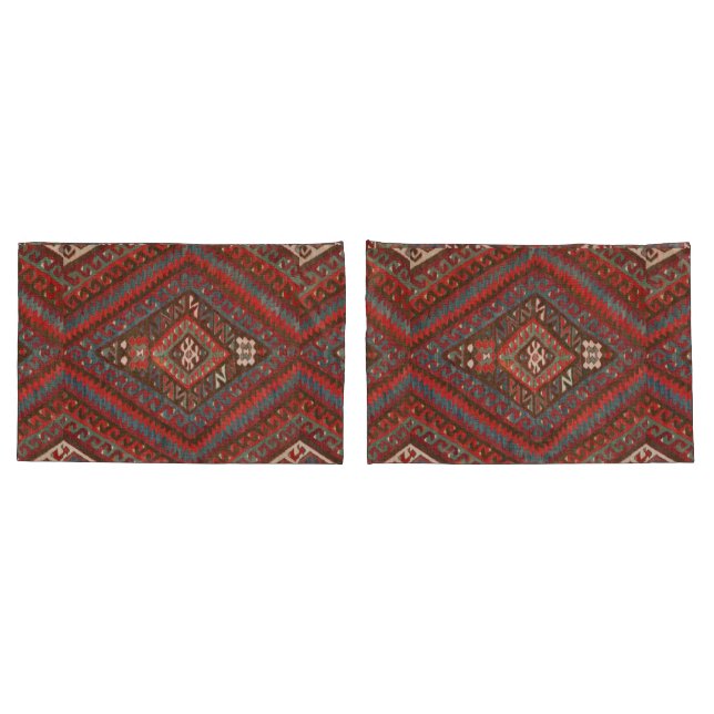 Housse D'oreillers Tapis perse de tapis turc Kilim antique (Dos-Set)