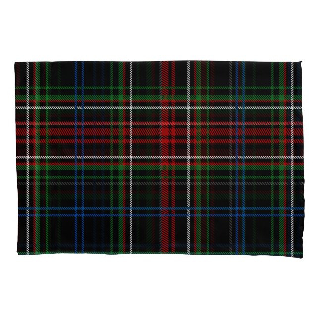 Housse D'oreillers Tartan bleu rouge Tartan À damiers Motif (devant)