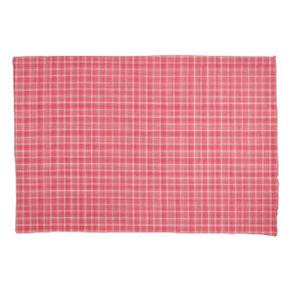 Housse D'oreillers Tartan rouge rétro plaid : motif sans soudure.