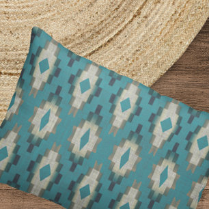 Housse D'oreillers Tendance Turquoise Bleu Taupe Brown Beige Grey Tri