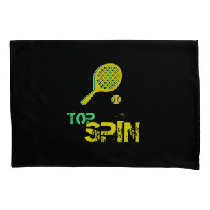 Housse D'oreillers Tennis Sport Pop Art, Green & Yellow Racket & Ball