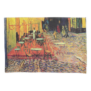Housse D'oreillers Terrasse du café la nuit de Vincent van Gogh