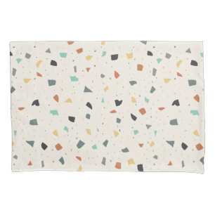 Housse D'oreillers Terrazzo Tile Confetti Style Moderne Tons de Terre