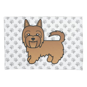 Housse D'oreillers Terrier Australien Rouge Chien de Dessin Animé Mig