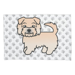 Housse D'oreillers Terrier Norfolk Wheaten de dessin animé & pattes