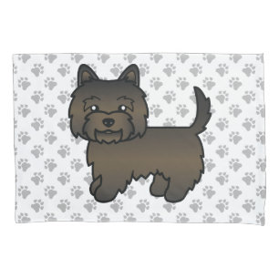 Housse D'oreillers Tervueren Cairn Terrier Mignon Chien de Dessin Ani