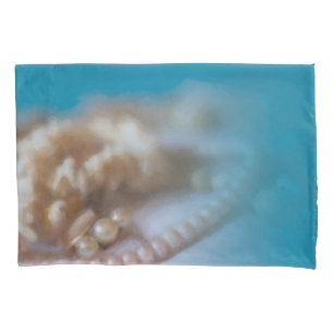 Housse D'oreillers Thème de plage moderne aspect peint coquillages et