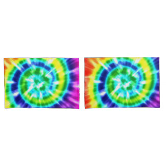 Housse D'oreillers Tie Dye - Arc en ciel
