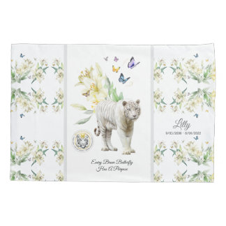 Housse D'oreillers Tigre blanc Lilly jaune