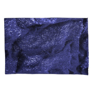 Housse D'oreillers Tissu bleu foncé : Texture décorative.