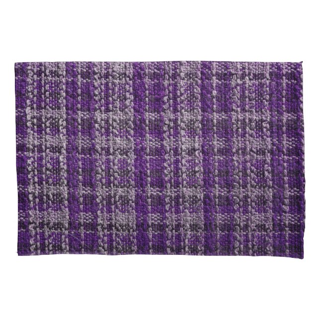 Housse D'oreillers Tissu tartan violet : arrière - plan texturé. (devant)