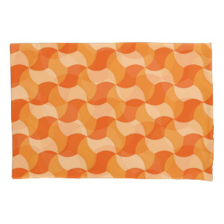 Housse D'oreillers Tons oranges géométriques : Carreaux Abstraits
