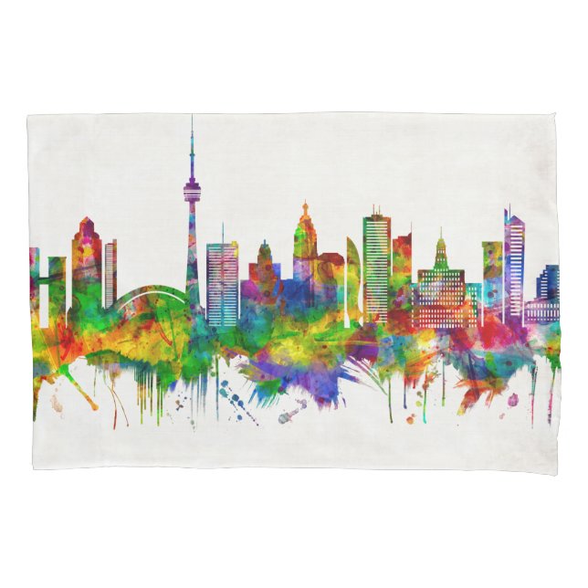 Housse D'oreillers Toronto Canada Skyline (devant)