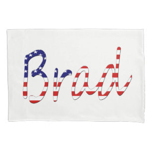 Housse D'oreillers Tout nom figurant sur le drapeau américain pccnt