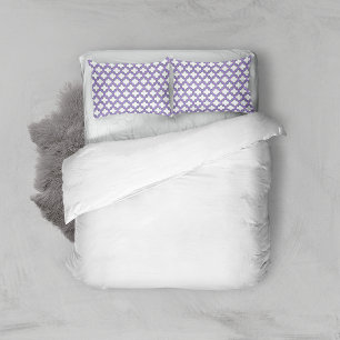 Housse D'oreillers Trellis blanc et violet, treillis, Quatrefoil