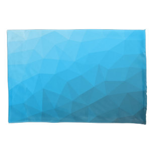 Housse D'oreillers Triangle motif de maillage géométrique dégradé cya