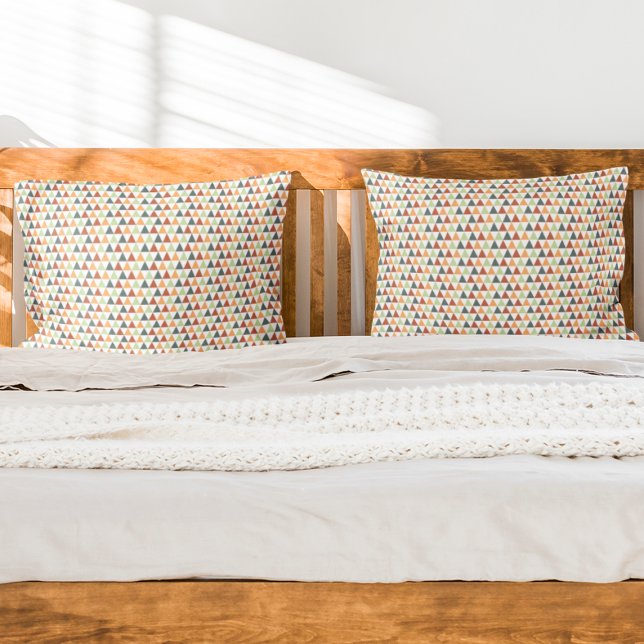 Housse D'oreillers Triangles minuscules colorés Chute Motif géométriq (Créateur téléchargé)