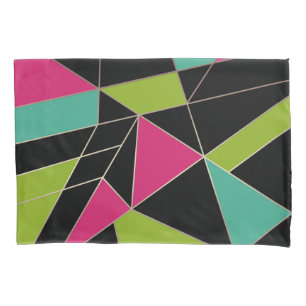 Housse D'oreillers Triangles mode géométrie d'impression abstraite