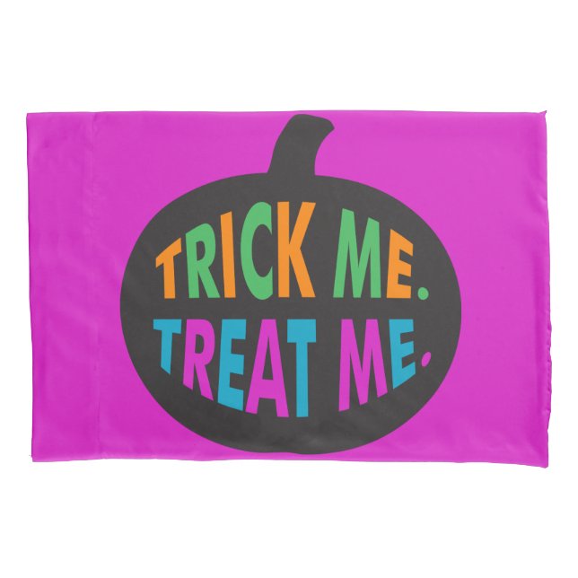 Housse D'oreillers Trick Me Traite, Halloween Multi-Couleur (devant)
