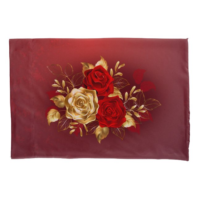 Housse D'oreillers Trois Roses de bijoux (devant)