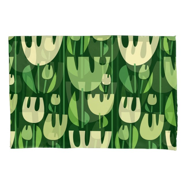 Housse D'oreillers Tulipes Motif de style scandinave (devant)