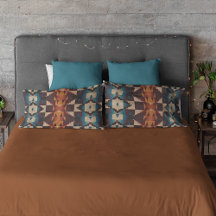 Turquoise Bleu Brown Rouge foncé Rouille Orange Tr