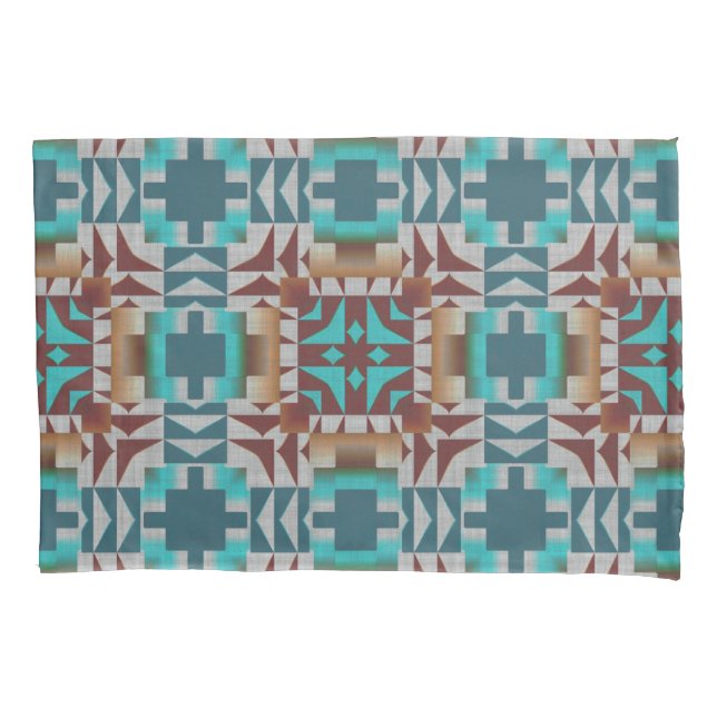 Housse D'oreillers Turquoise Turquoise Bleu foncé Rouge Brown Gris Ar (devant-gauche)