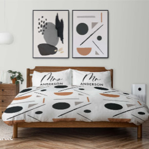 Housse D'oreillers Typographie moderne élégant script m coussin cadea