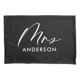 Housse D'oreillers Typographie moderne élégant script mms cadeau