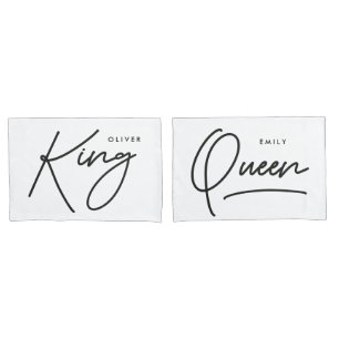 Housse D'oreillers Typographie moderne élégante reine royale