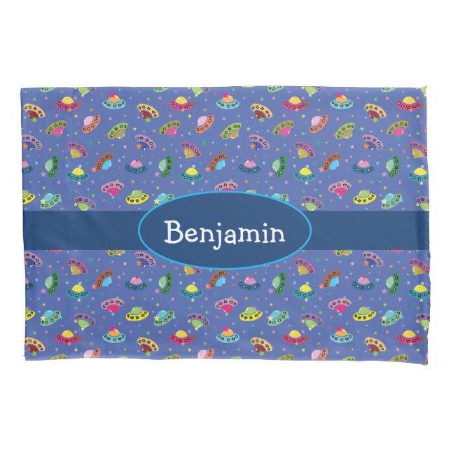 Housse D'oreillers UFO Flying Whimsical Cartoon Motif de vaisseau spa (devant)