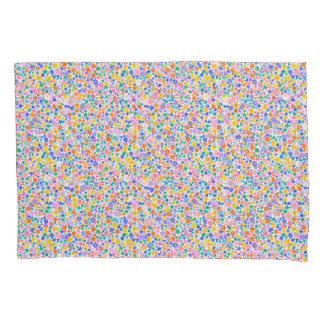 Housse D'oreillers Un motif transparent de petites fleurs colorées