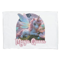 Une licorne blanche aux ailes